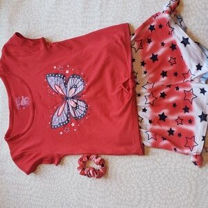 Girl's Patriotic 3-Piece Short Set Size S (4)